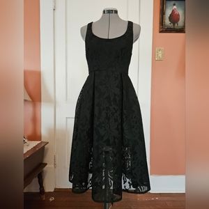 Lulu's Black Lace Keyhole Back Tea/Cocktail Dress Size S.